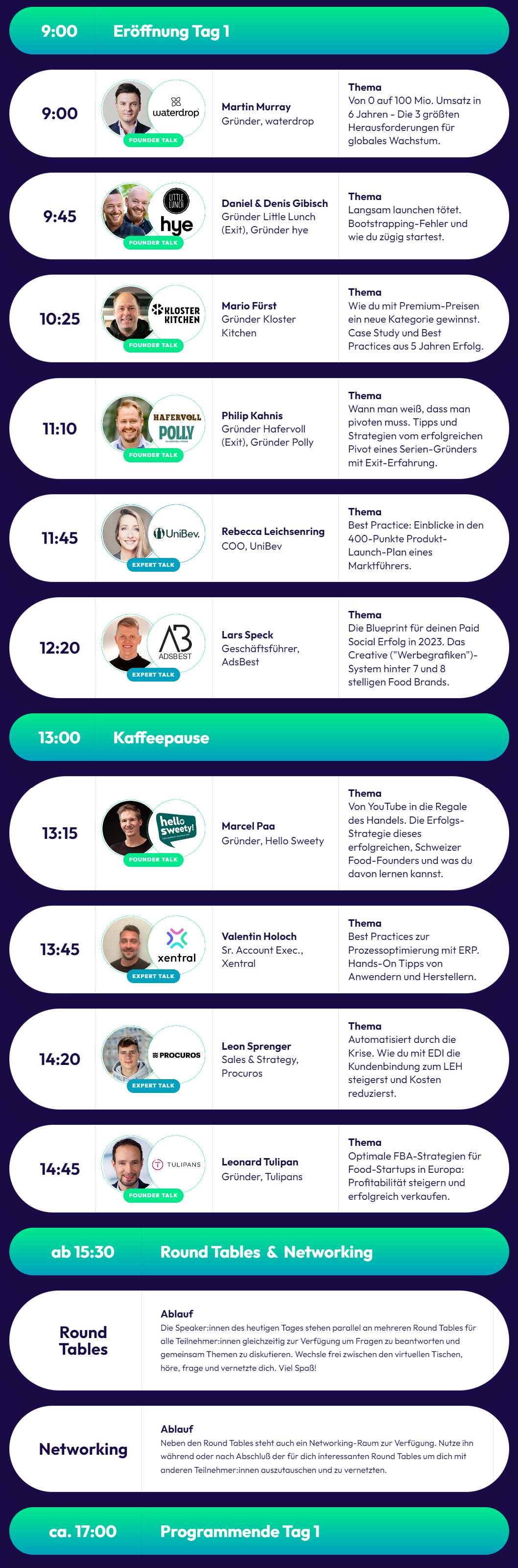 Programm Tag 1